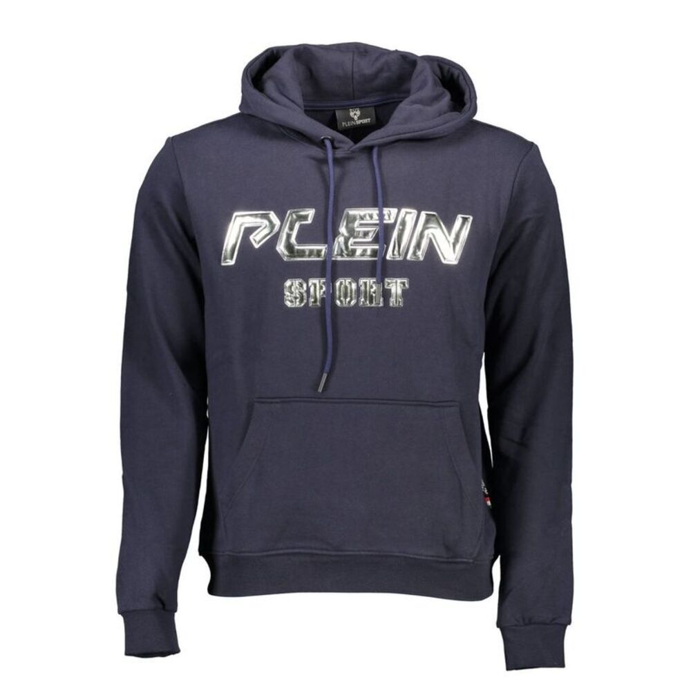 Plein Sport Blue Cotton Men's Hooded Men's Sweatshirt